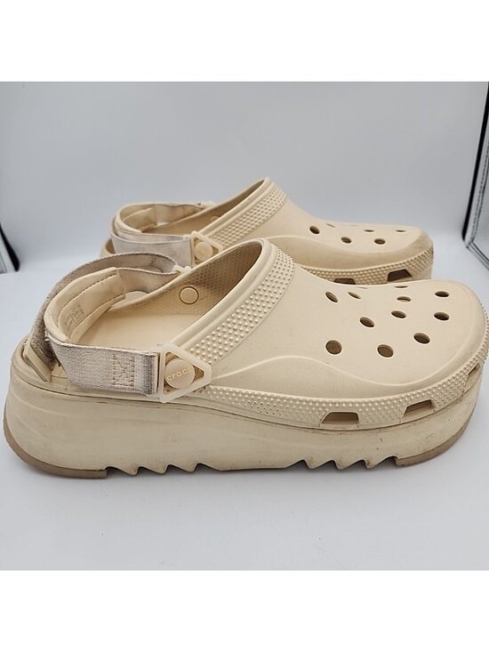Crocs Mega Crush Clogs Mens 12 Shiitake Beige Tan Platform Shoes 207988